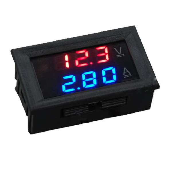 Dual Red Blue LED Digital Volt Meter + Ampmeter (AMH09G) Dual Red Blue LED Digital Volt Meter + Ampmeter (AMH09G)