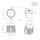 (image for) Knob, Black 19.2mm + White Stripe (AMD64G)