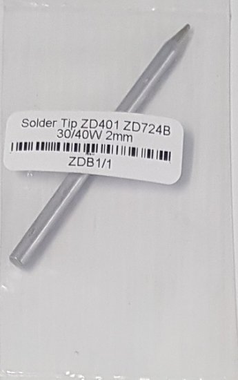 (image for) Soldering Tip 30/40 Watt 2 mm (DYN015)