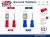(image for) 5mm Part-Insulated Male Disconnect Blue 6-pack (TML545)