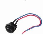 (image for) SPST Push-fit Round 3A Rocker black 15mm (SWR028)