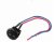 (image for) SPST Push-fit Round 3A Rocker black 15mm (SWR028)