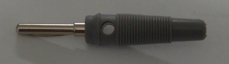 (image for) 4 mm High Quality Solderless Banana Plug, Grey (BCM10G)