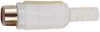 (image for) RCA White plastic socket inline, sleeved (ANP94G)