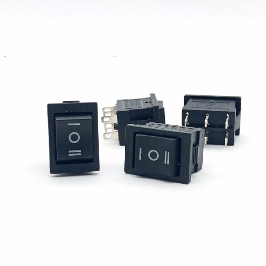 (image for) (ON)-OFF-(On) Automotive Rocker Switch DPDT (SWR061)