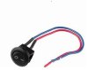 (image for) SPST Push-fit Round 3A Rocker black 15mm (SWR028)