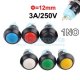 12mm Waterproof Momentary Push Button BLACK (SWP028) (image for) 12mm Waterproof Momentary Push Button BLACK (SWP028)