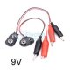 (image for) 9v Snap Connection to Crocodile Clips Red+Black (AMB12G)