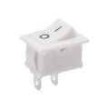 (image for) MINI White Rocker 3A 230VAC SPST Locking (SWR008)