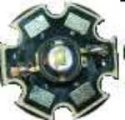 (image for) Power LED 1W, Star type, Pure Green 120&deg; (LED71C)