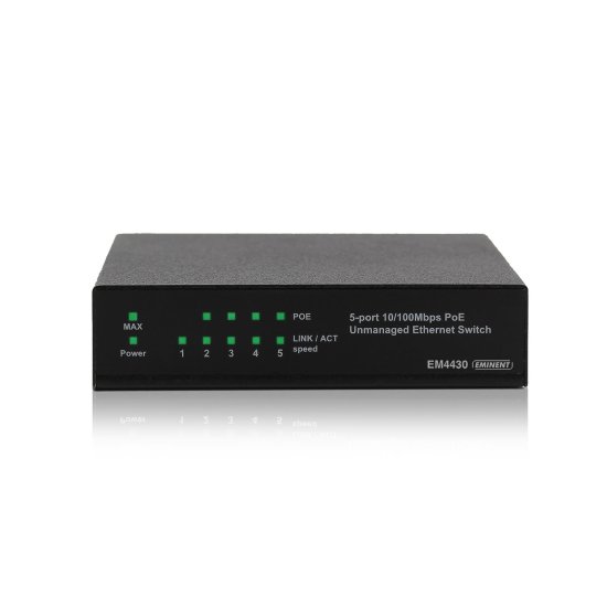 (image for) 5-Port 10/100Mbps PoE Switch, 4 PoE ports (WIT51C)