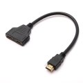 (image for) HDMI Plug to 2 x HDMI Sockets Lead (APN77G)