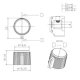 (image for) Knob, Black 19.2mm + White Stripe (AMD64G)