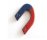 (image for) Horse Shoe Magnet U22x20x4mm Mark NS with red&blue (BRM22)