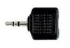(image for) 3.5mm Stereo Plug to 2 x 6.35mm Stereo Sockets (PLJ398)