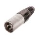 (image for) Nickel 3 Pole XLR Line Plug Connector (AMW91G)