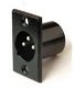 (image for) XLR 3pin male black panel mount (ANQ54G)