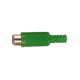 (image for) RCA Green Plastic Socket inline, Sleeved (ANP68G)