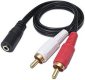(image for) Stereo 3.5mm Socket to Twin RCA, 40cm (ALT06G)