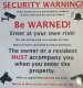 (image for) Security Warning Board (SEC001)