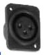 (image for) Black 3 Pin XLR Chassis Socket (ANQ53G)