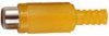 (image for) RCA Yellow plastic socket inline, sleeve (ANP93G)