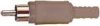 (image for) RCA Plug Grey, with sleeve (ANP61G)