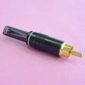 (image for) RCA Plug Black/Gold 7mm White (PLP075)
