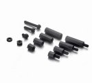 (image for) Metric Tapped Hex Nylon Spacer, M3x8mm, 4-pack (NYF96)