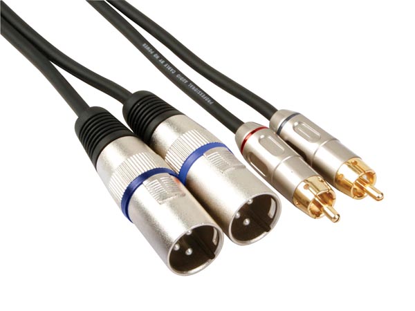 2 x XLR 3 PIN to 2 x RCA MALE - 1 (AMH57G) 2 x XLR 3 PIN to 2 x RCA MALE - 1 (AMH57G)