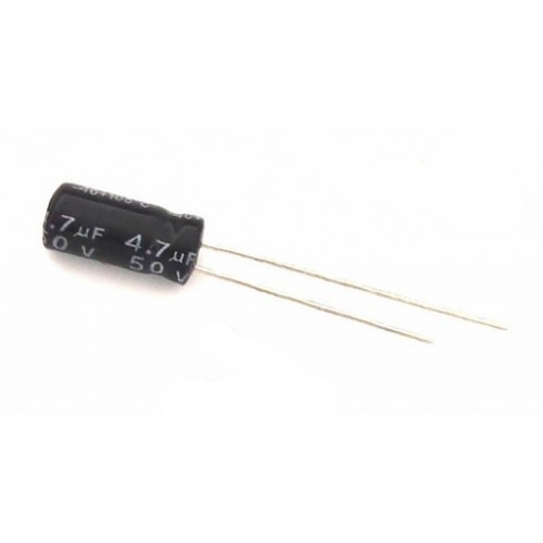 Mini Electrolytic 4.7uF 50V (105C) (ELR335) Mini Electrolytic 4.7uF 50V (105C) (ELR335)