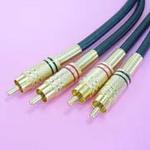 (image for) HQ Gold Twin RCA-type M-M, 1.8m (ALD022)