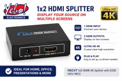 (image for) 1 x 2 HDMI SPLITTER, 3D and 4K support (ALU12G)