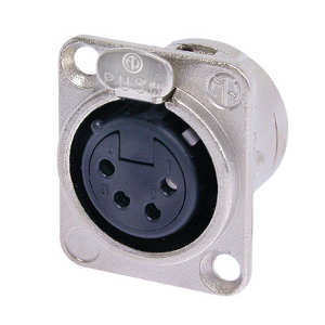 (image for) Neutrik 4 Pole Female XLR Chassis Socket (AMH97G)