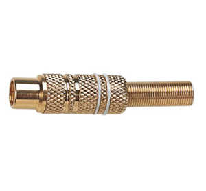 (image for) White High Q Gold Plated Phono Line Socket, 5mm (ANP83G)