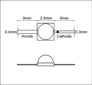 (image for) LED 2.25mm Axial Green (LED221)