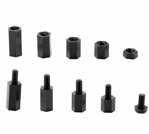 (image for) Metric Tapped Hex NylonSpacer,M3x12mm, 4-pack (NYF71G)