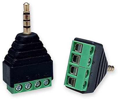 (image for) 2.5mm 4way Stereo Plug with screw terminal block (PLJ204)