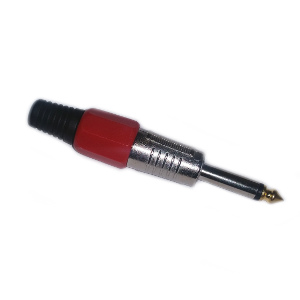 (image for) 6.35mm Gold Mono Plug Red (PLJ609)