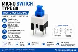 (image for) Micro Switch 8x8mm - Push to Lock (SWP112)