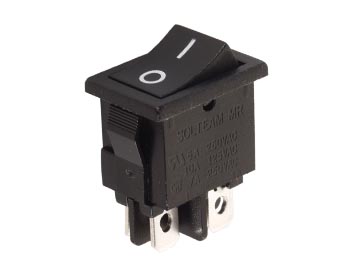 (image for) Rocker 10A 250VAC DPST Black (SWR071)